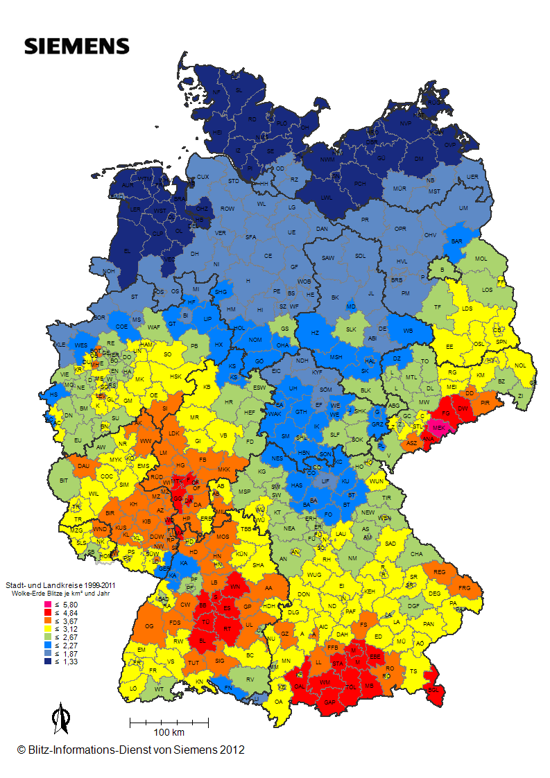 Blitzdichte Deutschland - Ludwig Pfandl - Elektro - Blitzschutz - Erdung